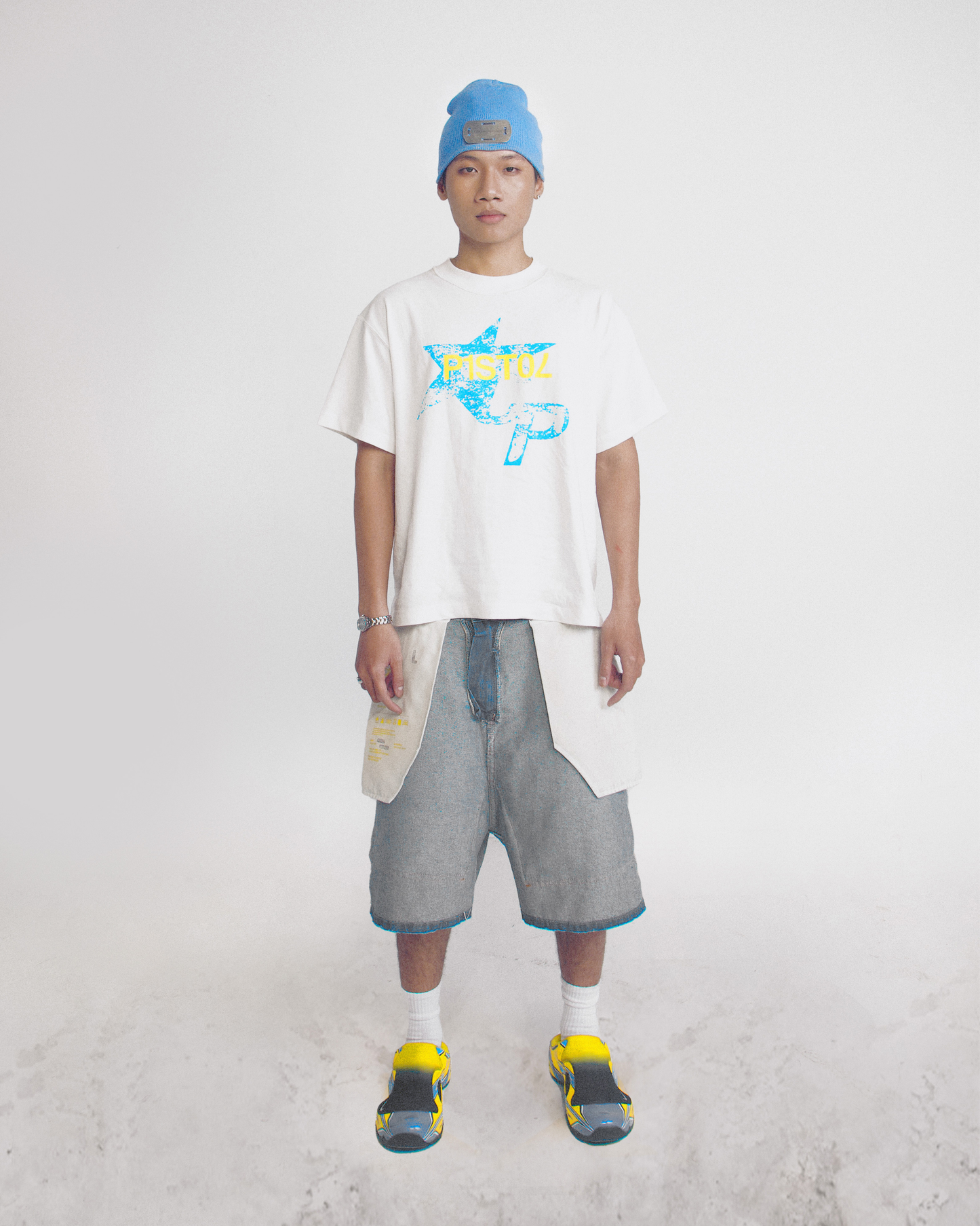 ACP "P*RN ST4R" WHITE BOXY T-SHIRT