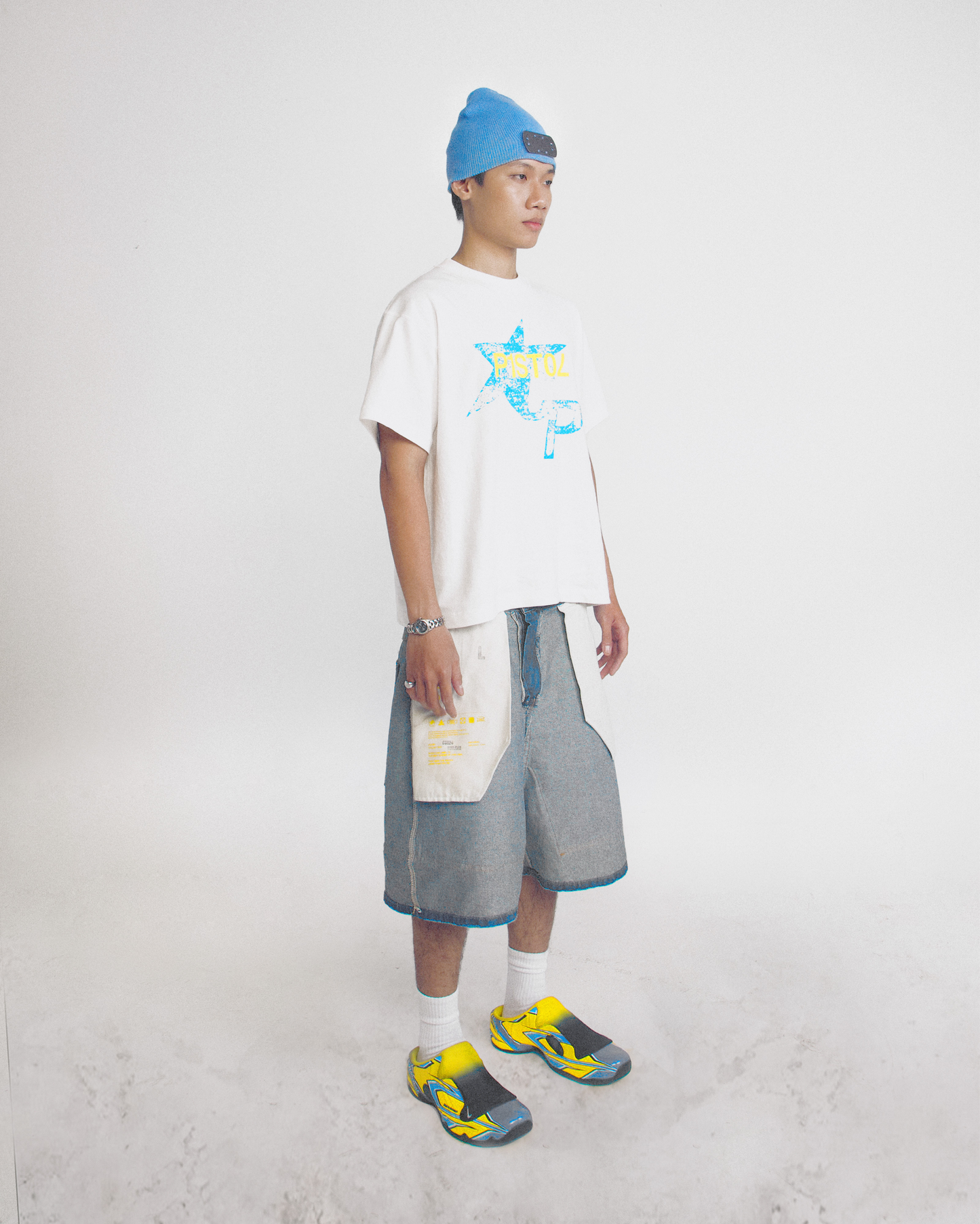 ACP "P*RN ST4R" WHITE BOXY T-SHIRT