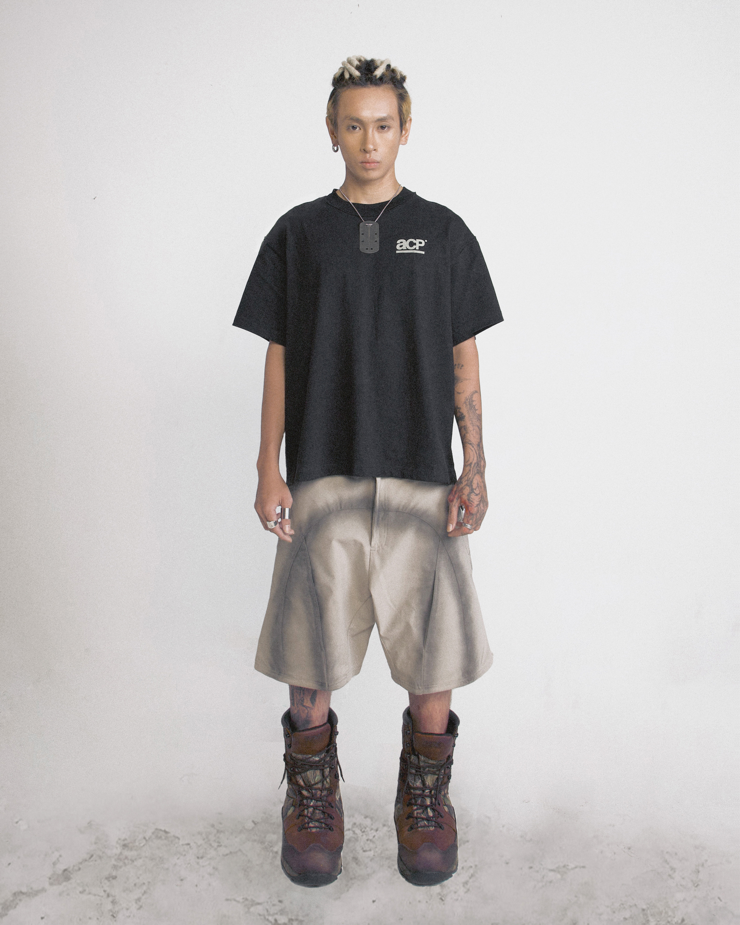 ACP "BASIC LOGO" BLACK BOXY T-SHIRT