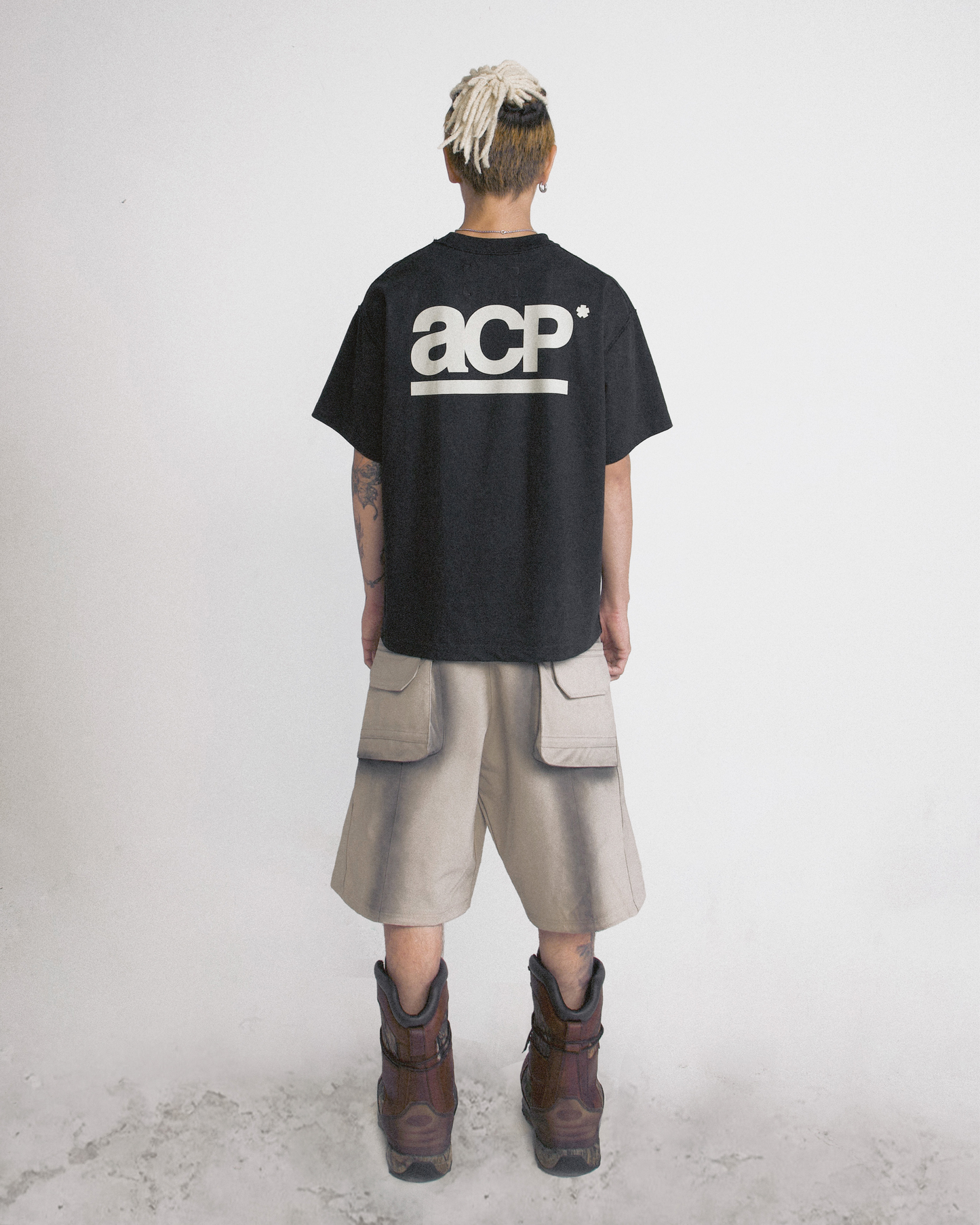 ACP "BASIC LOGO" BLACK BOXY T-SHIRT