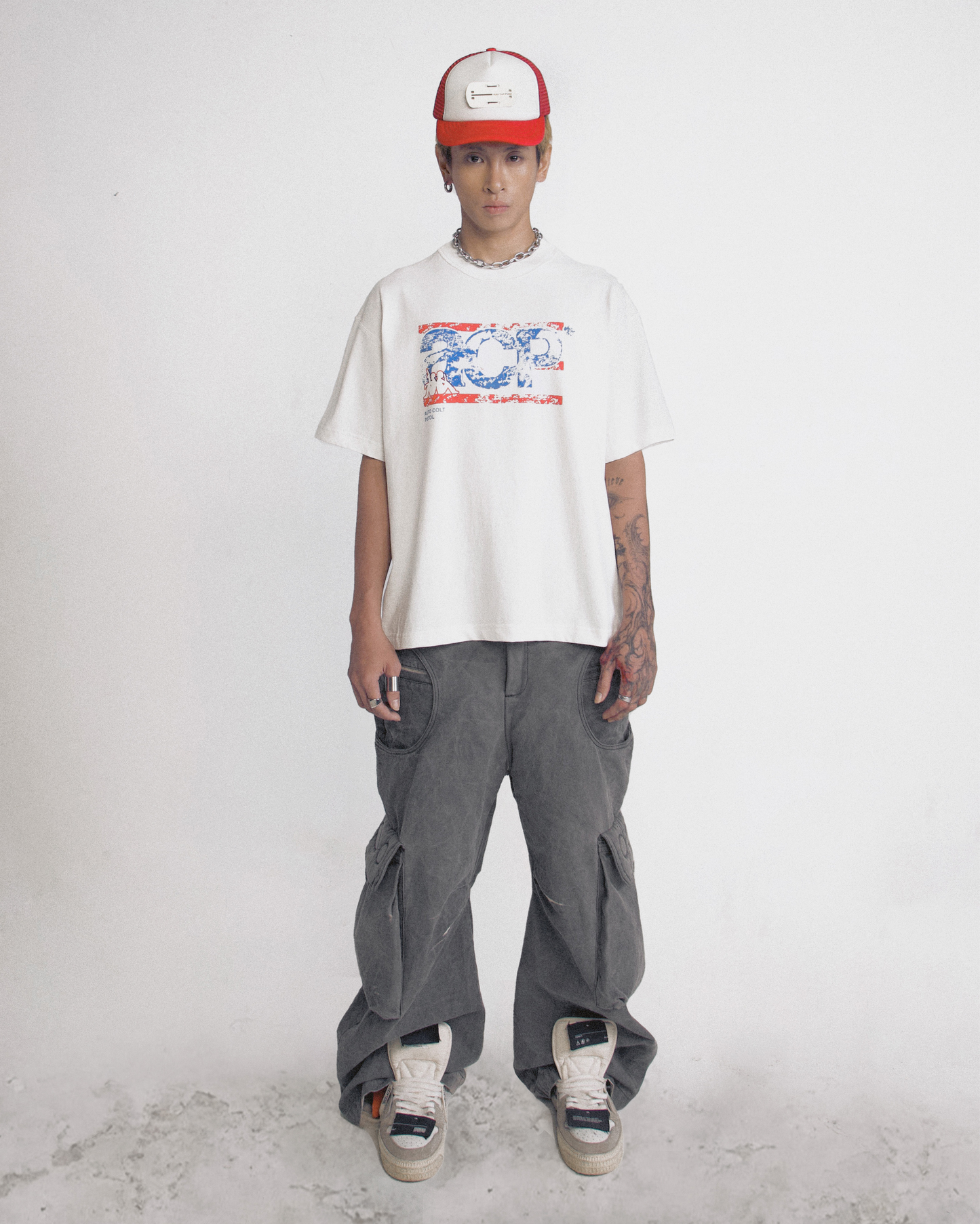 ACP "BLEU BLANC ROUGE" WHITE BOXY T-SHIRT