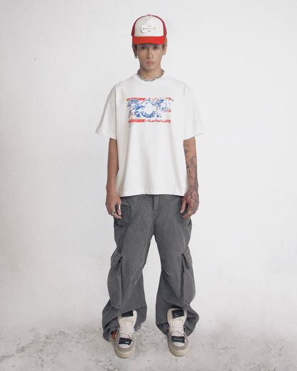 ACP "BLEU BLANC ROUGE" WHITE BOXY T-SHIRT