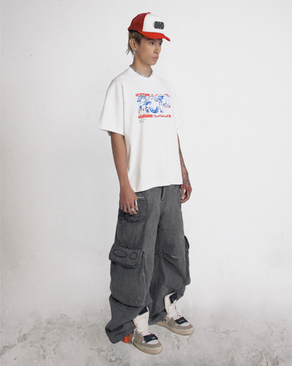 ACP "BLEU BLANC ROUGE" WHITE BOXY T-SHIRT