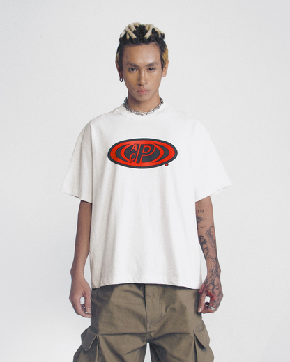 ACP "CYCLONE" WHITE BOXY T-SHIRT