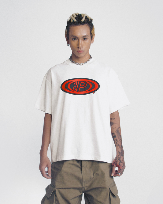 ACP "CYCLONE" WHITE BOXY T-SHIRT