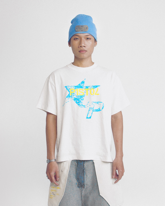 ACP "P*RN ST4R" WHITE BOXY T-SHIRT