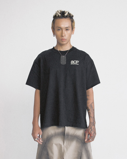 ACP "BASIC LOGO" BLACK BOXY T-SHIRT
