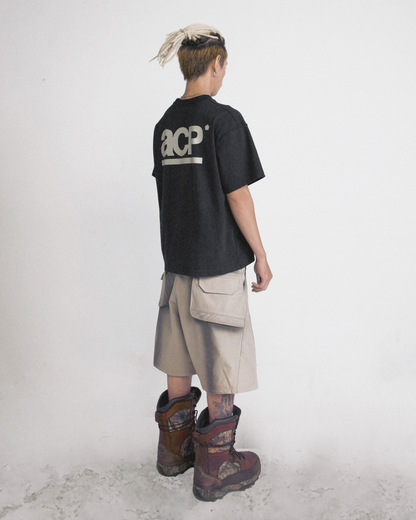 ACP "BASIC LOGO" BLACK BOXY T-SHIRT