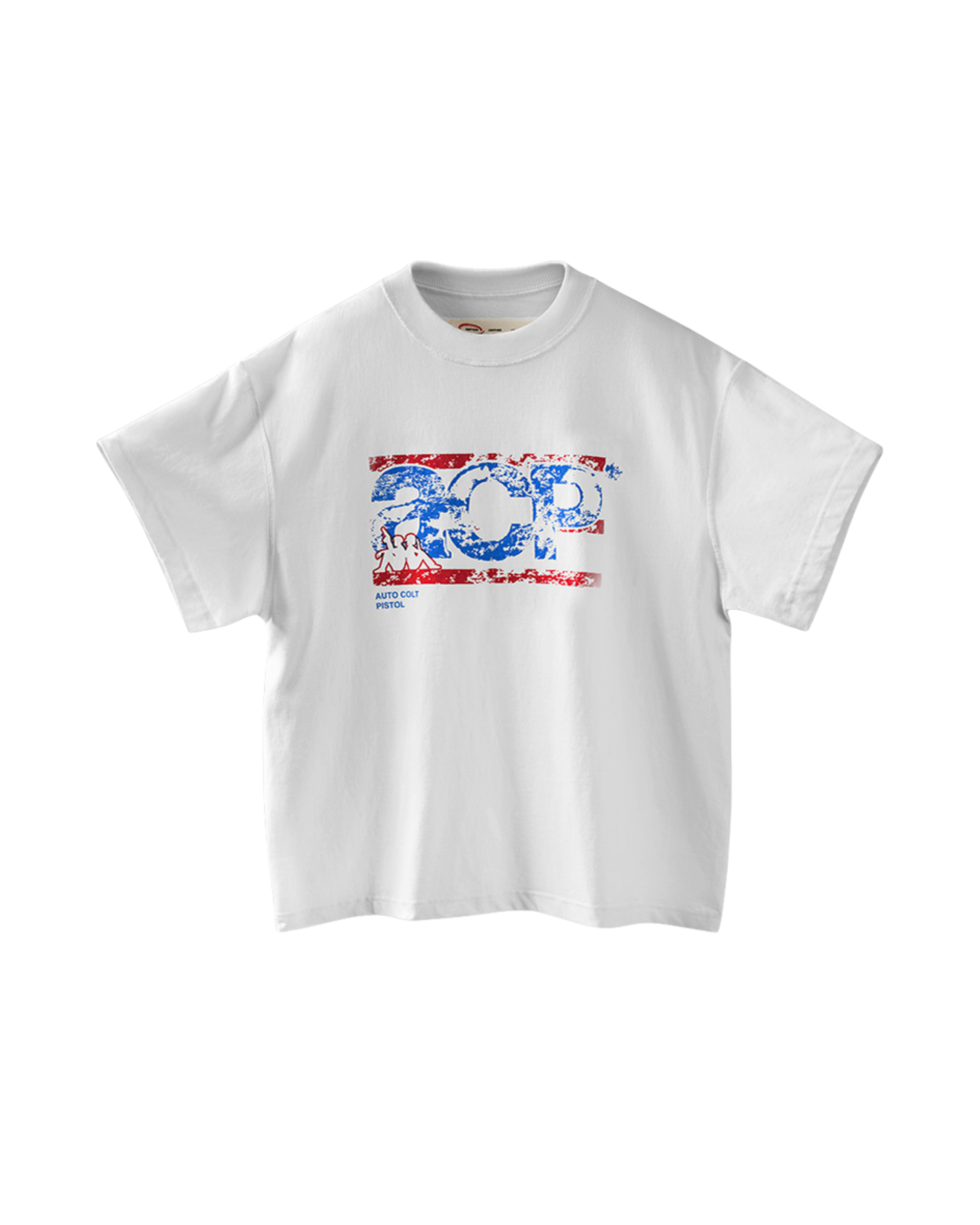 ACP "BLEU BLANC ROUGE" WHITE BOXY T-SHIRT